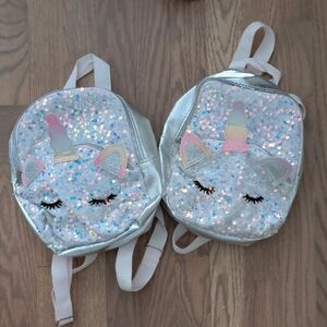 (2) Sparkly Unicorn Backpacks